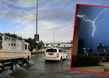 Furtună nocturnă în Dubai: străzi sub ape și trafic paralizat!