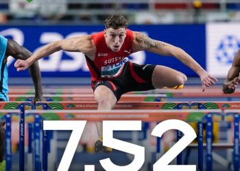 Simon Ehammer stabilește un nou record mondial la 60 m garduri!