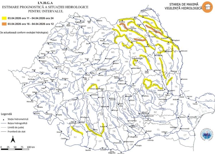 Atenție! Viituri rapide și inundații iminente de vineri până sâmbătă!