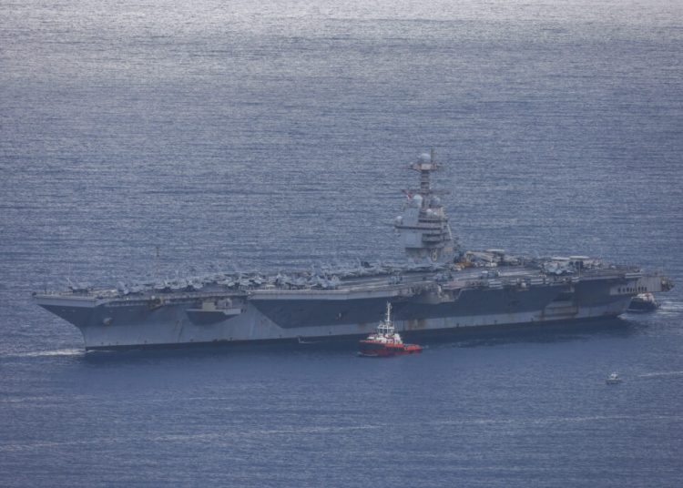 USS Gerald Ford, cel mai mare portavion din lume, revine în Orientul Mijlociu!