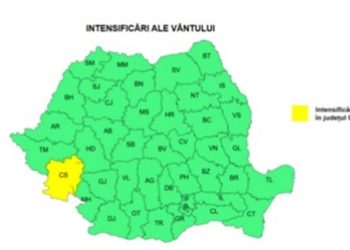 Alertă meteo: Vânt puternic în Caraș-Severin până miercuri!